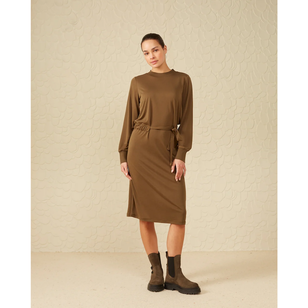 Jersey Dress — Olive Green