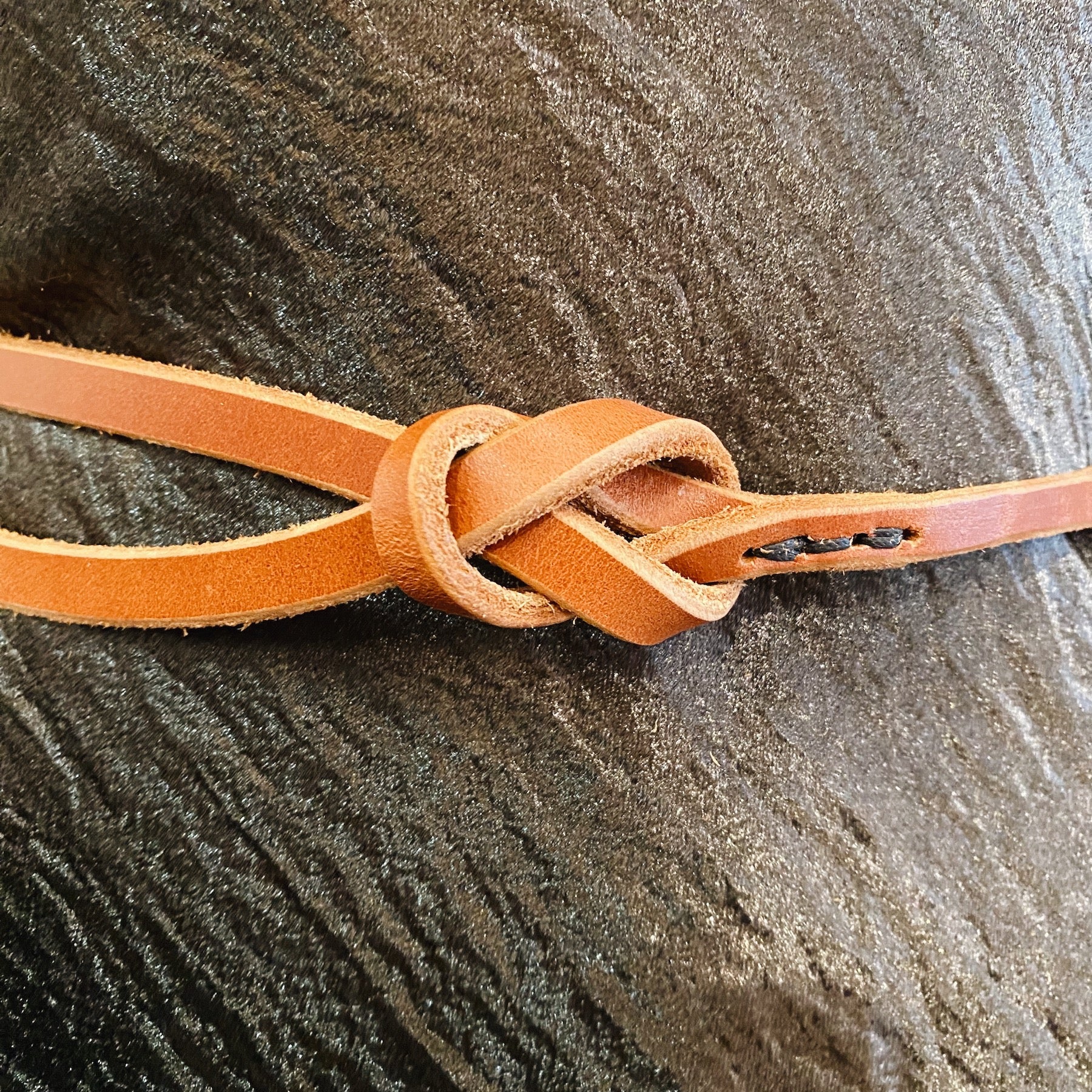 Oxford Leather Tie Belt