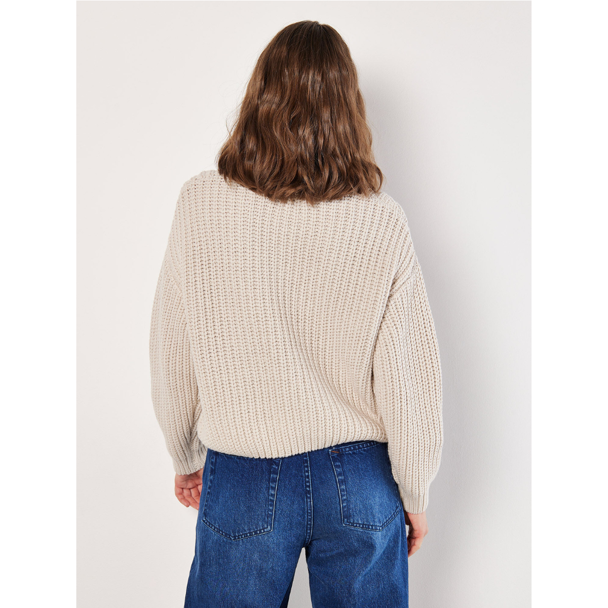 Chunky Cable Knit Sweater — Cream