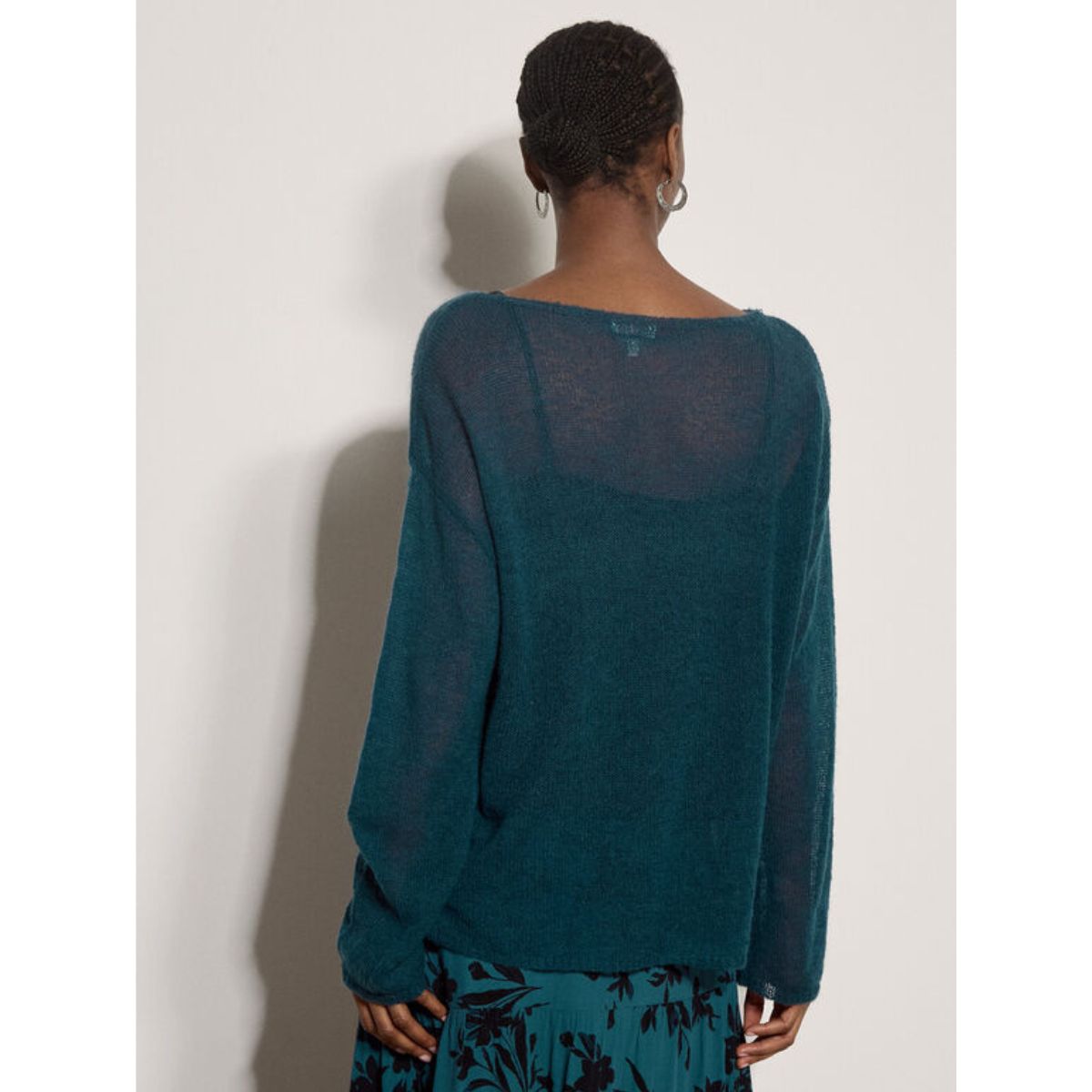 Oversized Mohair Sweater — Teal - Public Mercantile