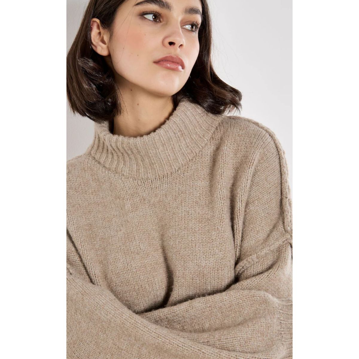 Oversized Sweater Dress — Stone