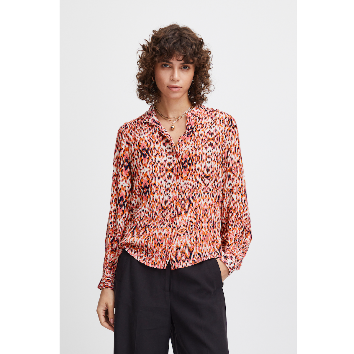 Atelier Rêve Amie Ikat Long-Sleeve Blouse - Public Mercantile