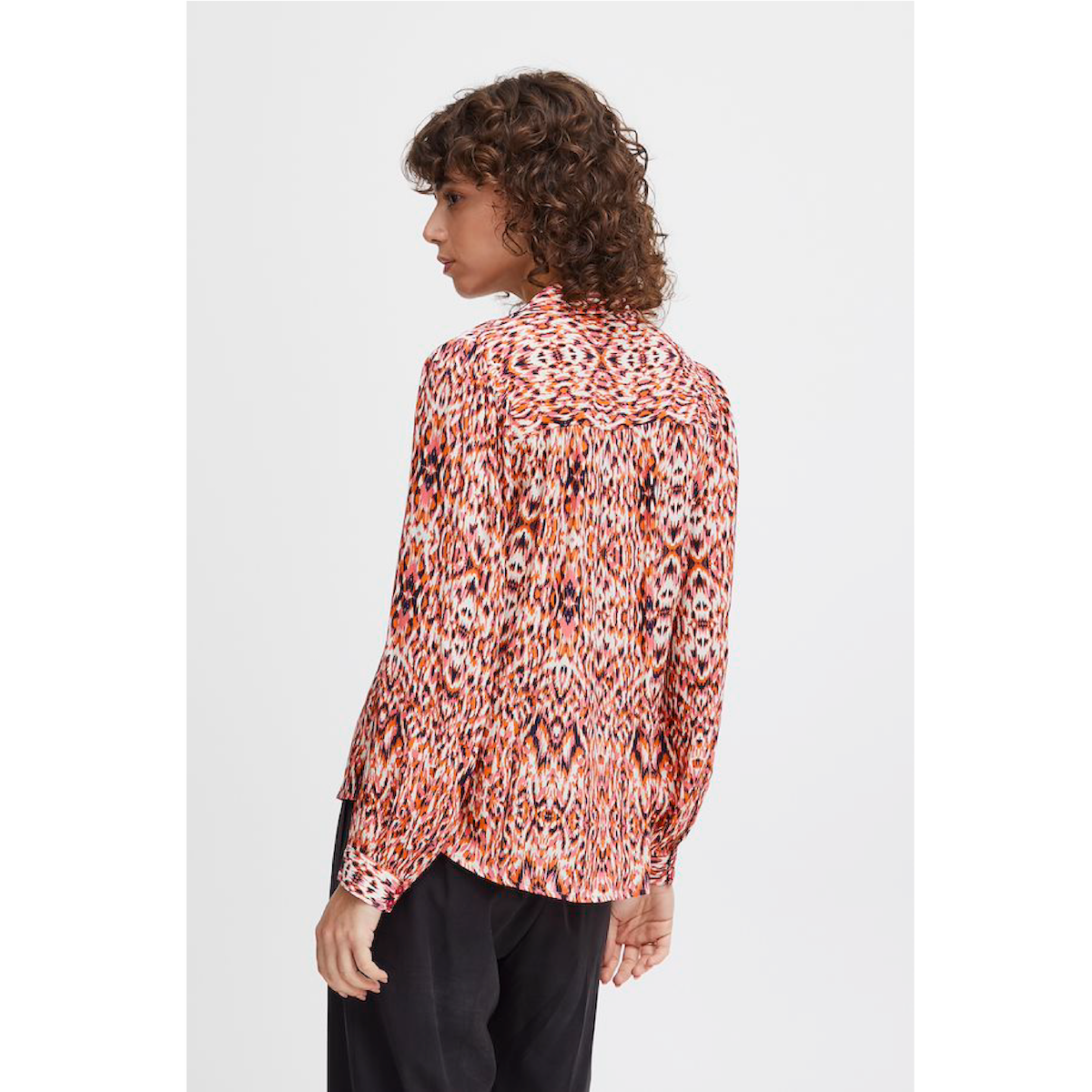 Atelier Rêve Amie Ikat Long-Sleeve Blouse - Public Mercantile