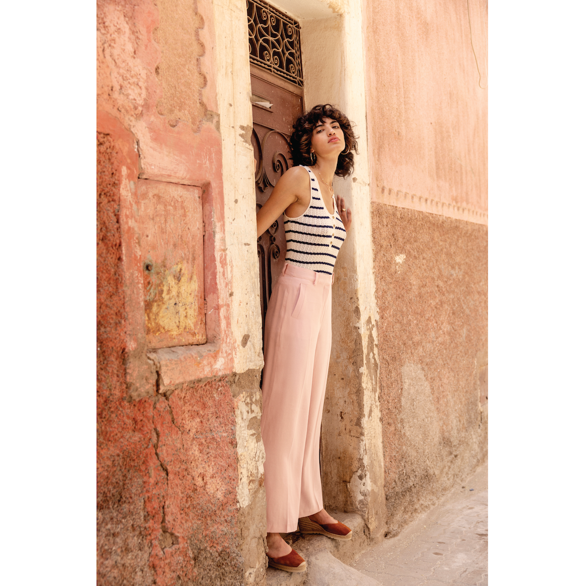 Atelier Rêve Leono Woven Trousers — Silver Pink - Public Mercantile