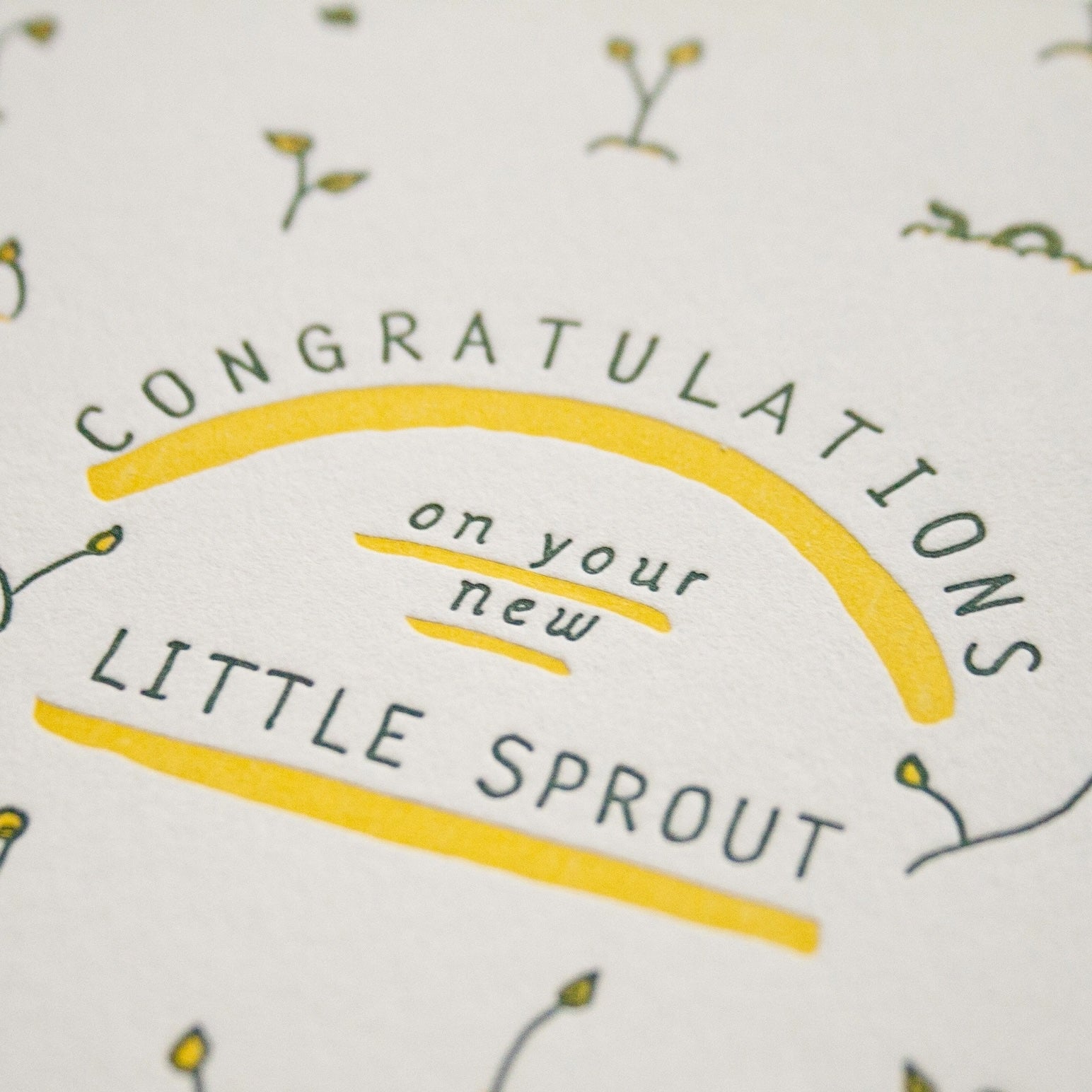 Baby Sprout Letterpress Card - Public Mercantile