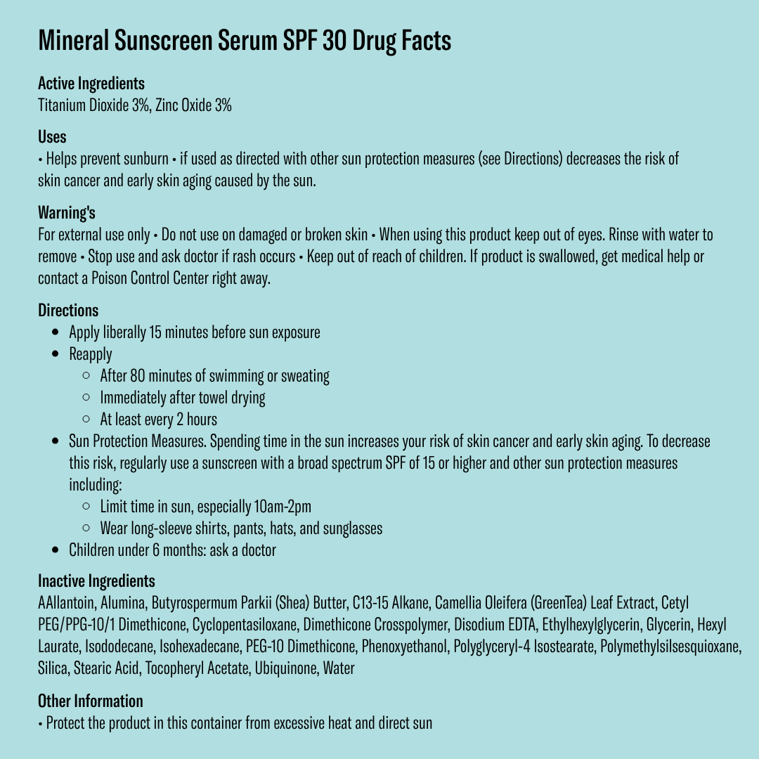 Bask Mineral Sunscreen Serum SPF 30 - Public Mercantile