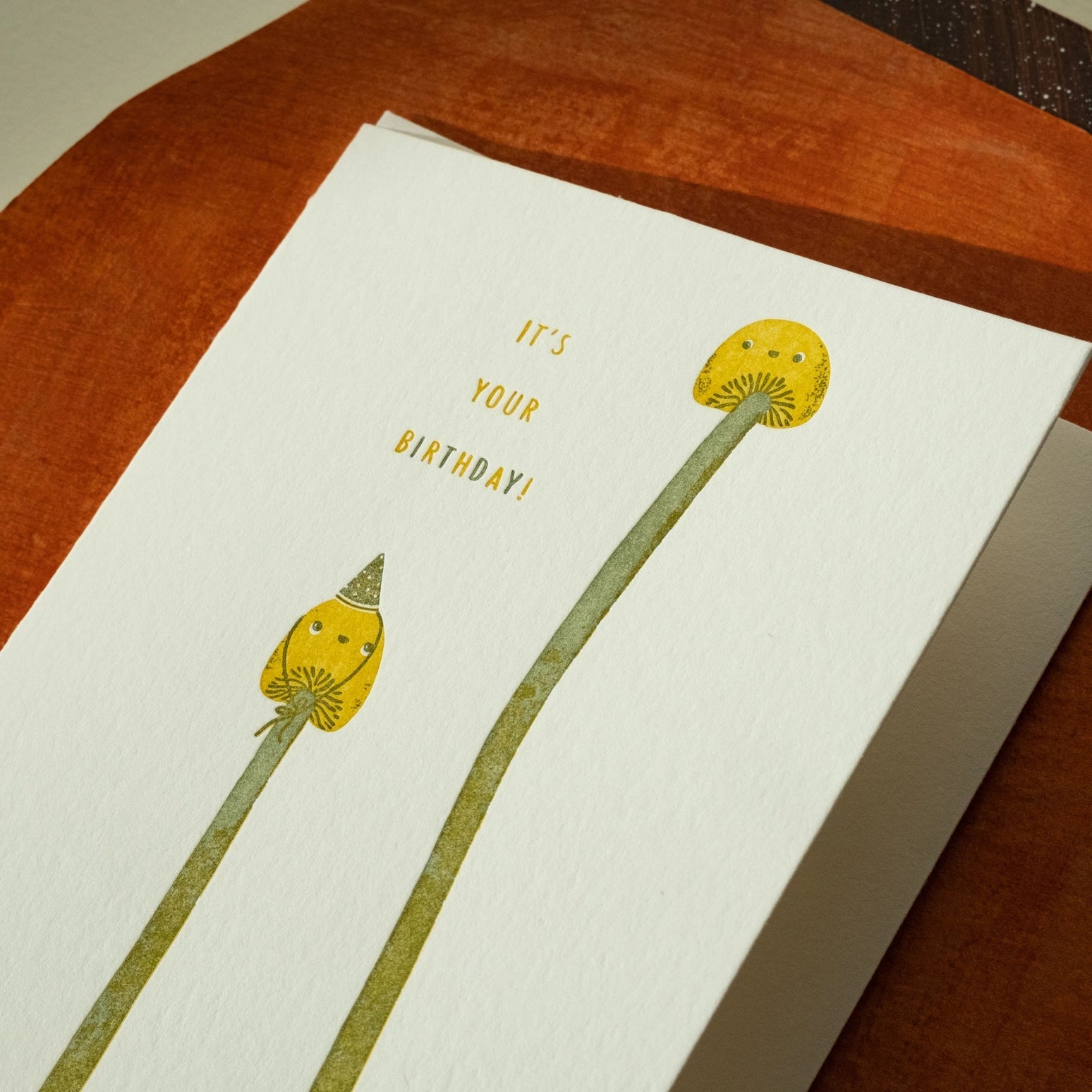 Birthday Mushrooms Letterpress Card - Public Mercantile