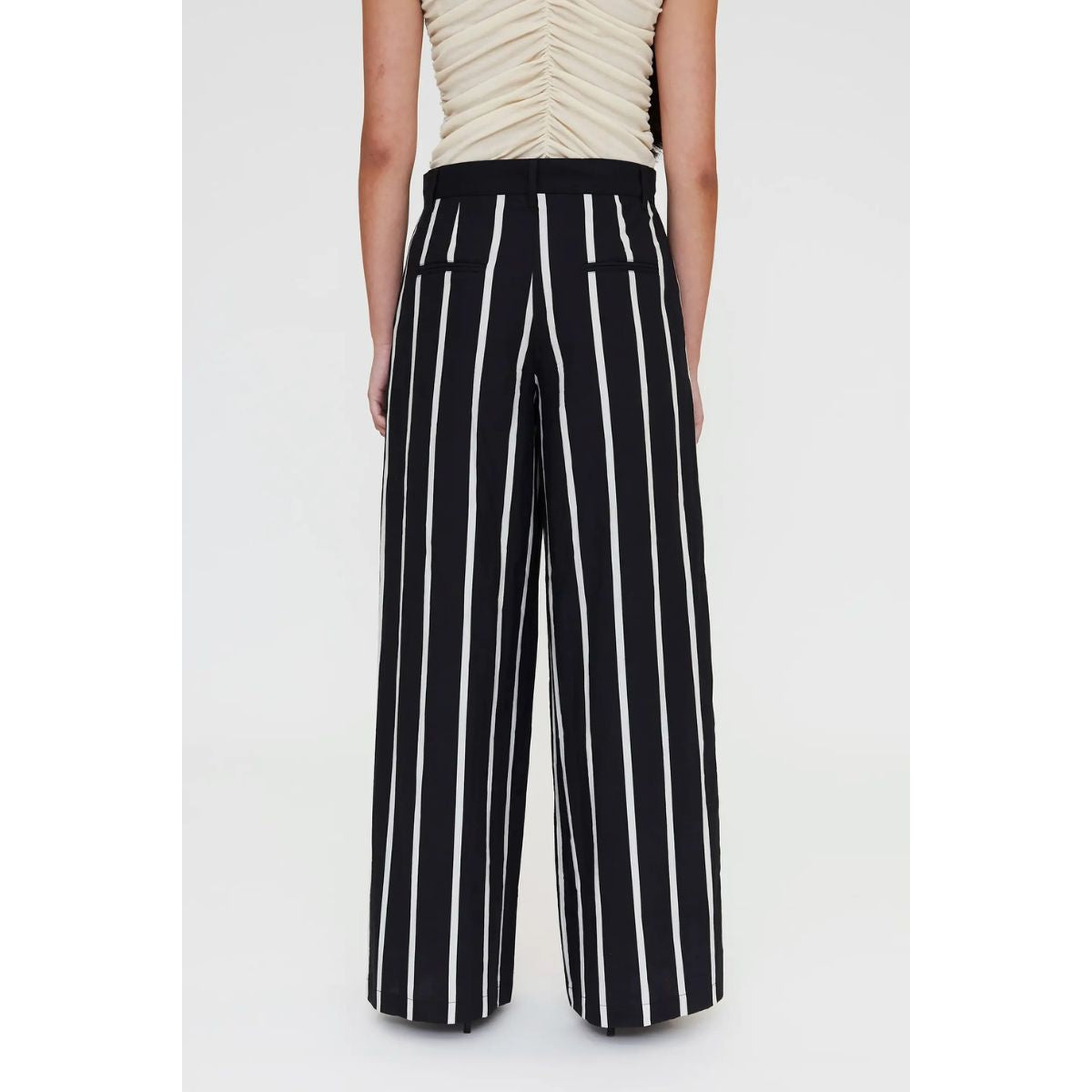 Black Striped Cotton Pants — Wild Pony - Public Mercantile