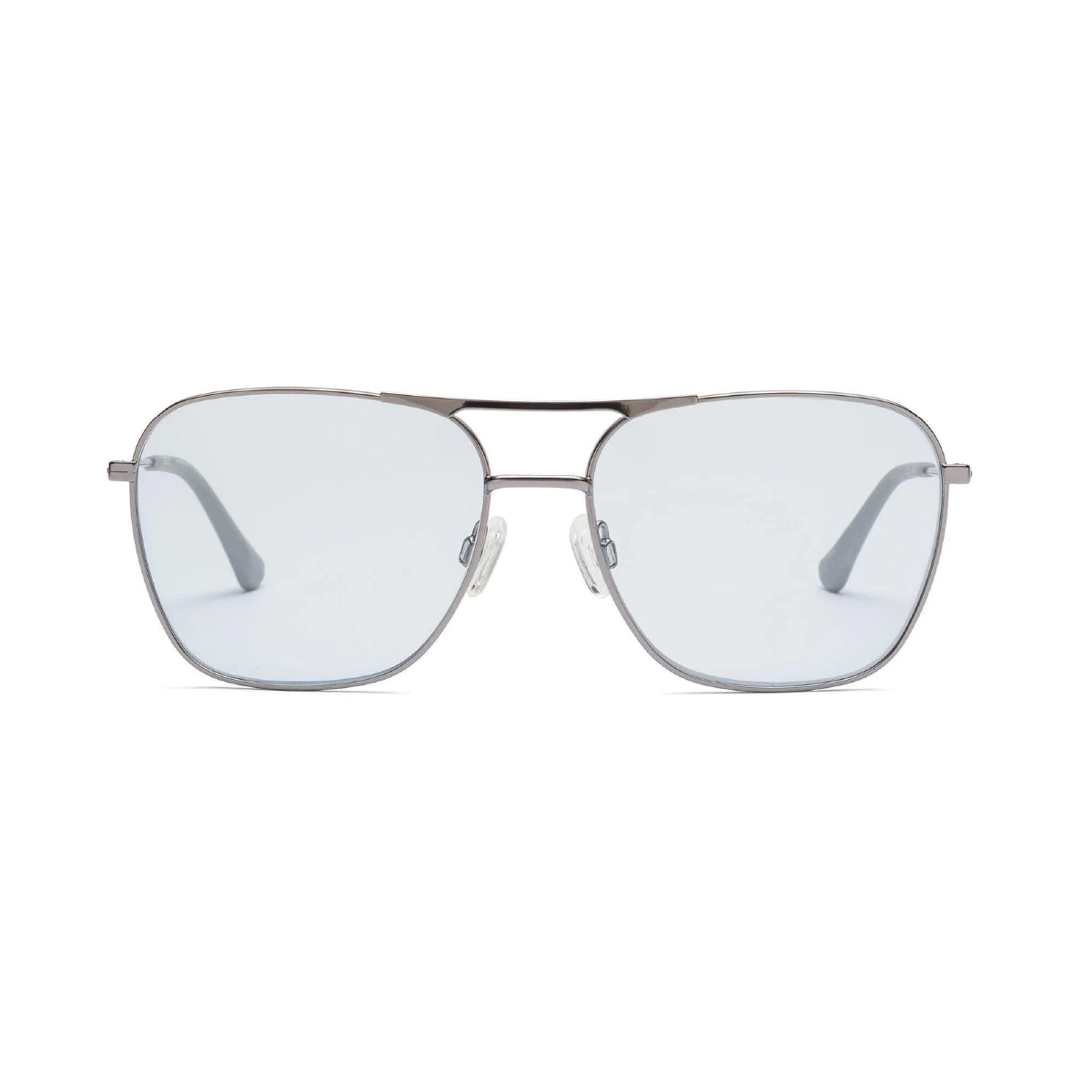 Caddis Hooper Reading Glasses - Polished Gunmetal/Blue Lens - Public Mercantile