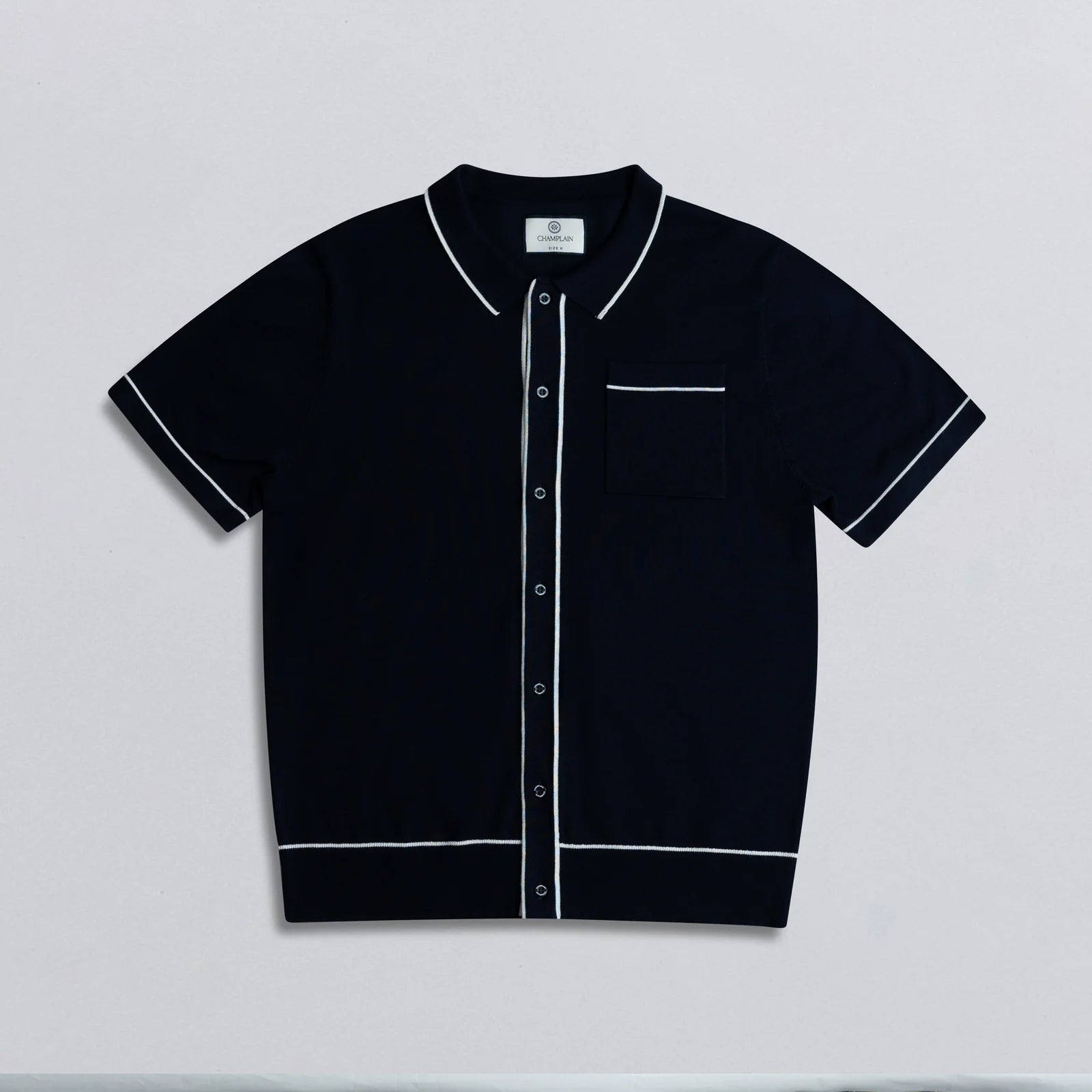 Button Down Polo Shirt - Navy — Champlain - Public Mercantile