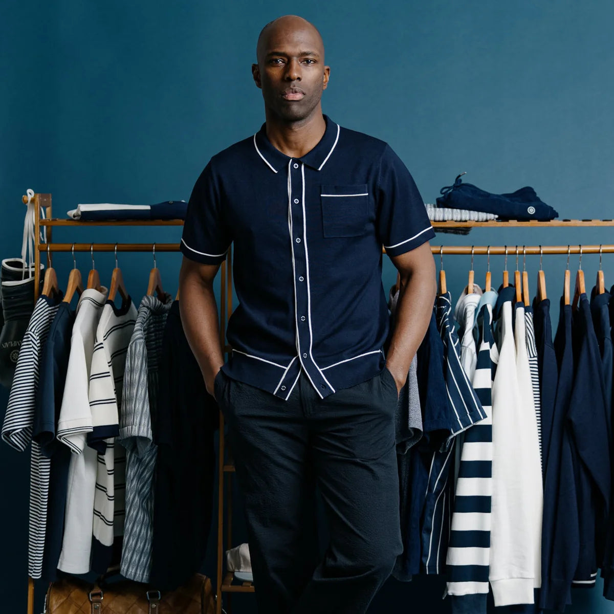 Button Down Polo Shirt - Navy — Champlain - Public Mercantile