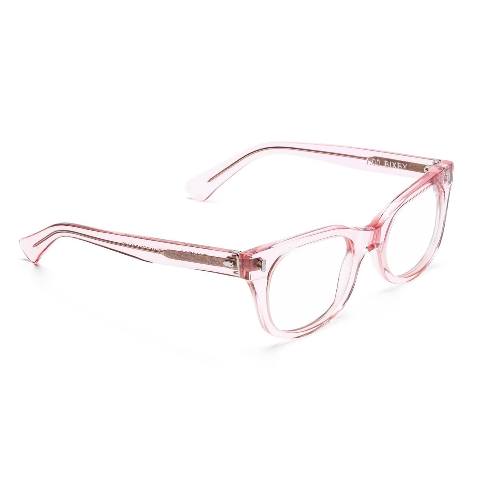 Caddis Bixby Reading Glasses - Polished Clear Pink - Public Mercantile
