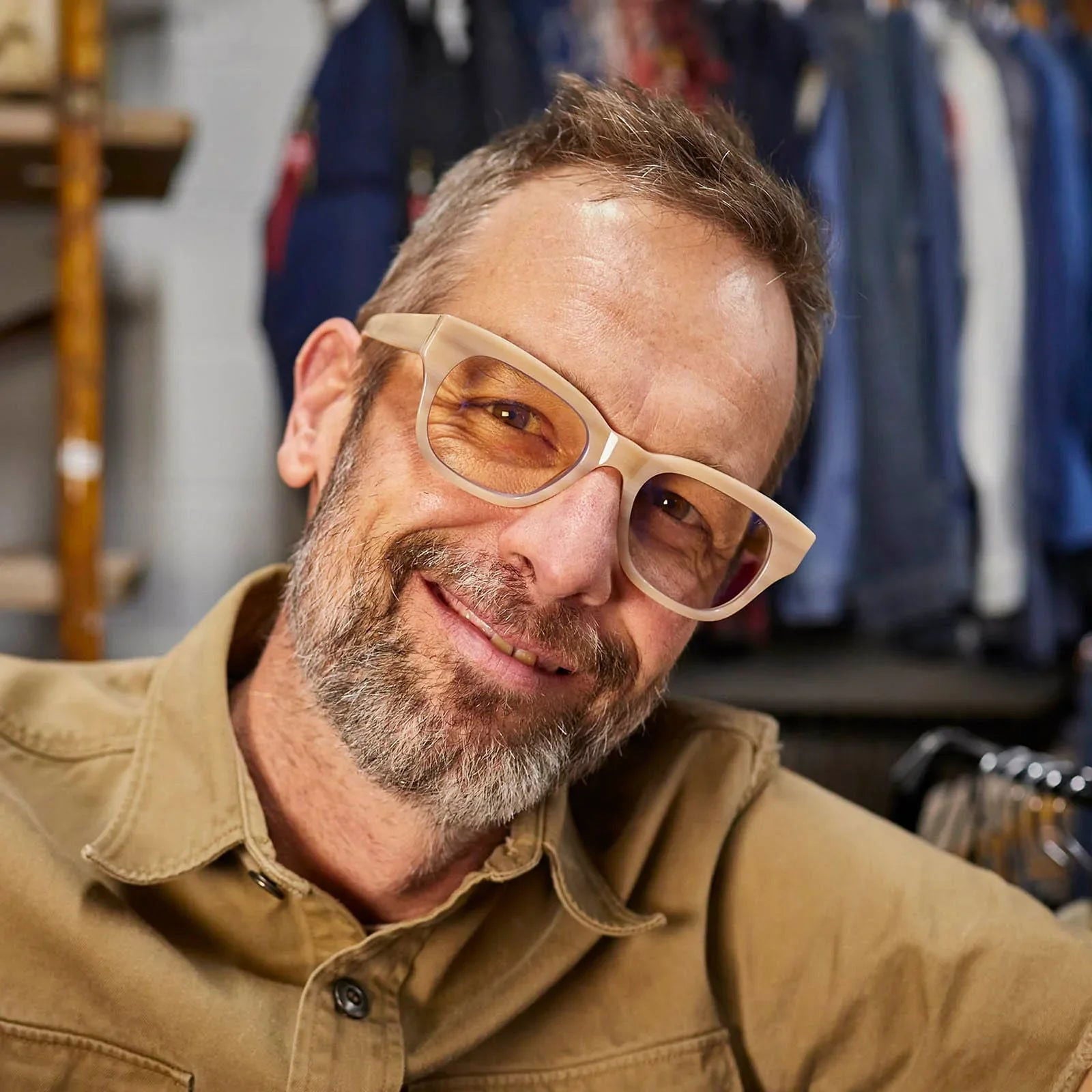 Caddis Miklos Reading Glasses - Polished Bone - Public Mercantile