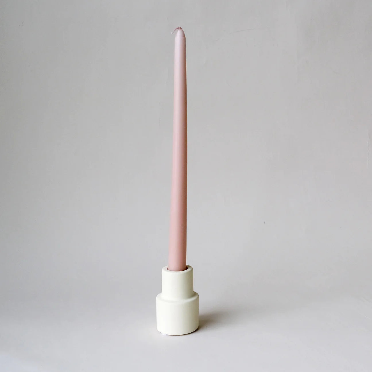 Ceramic Tall Candle Holder - Cream - Public Mercantile