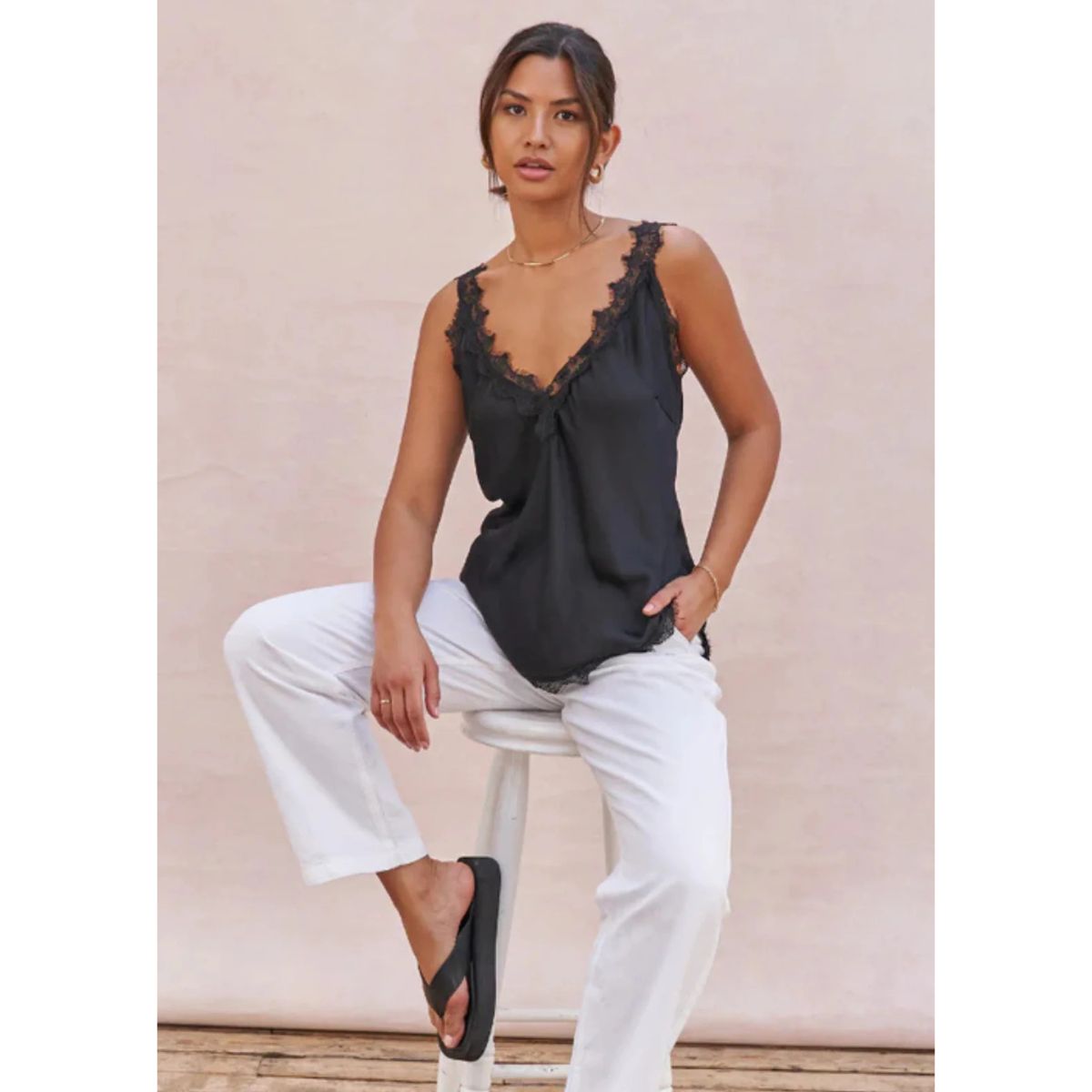 Solange Camisole — Black - Public Mercantile