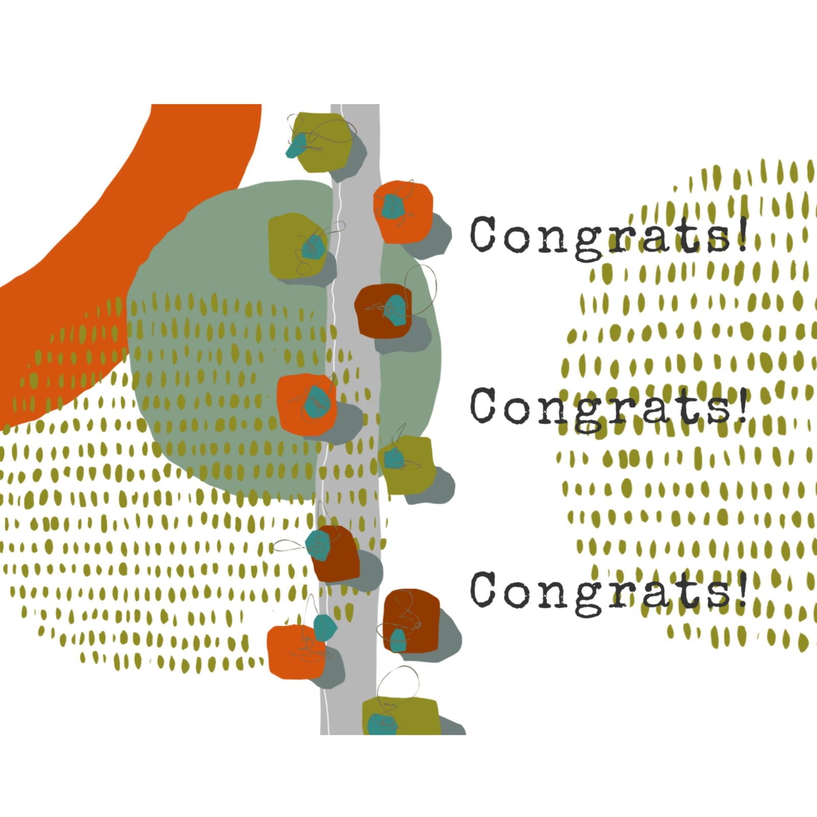 Congrats - Abstract Congratulations Card - Public Mercantile