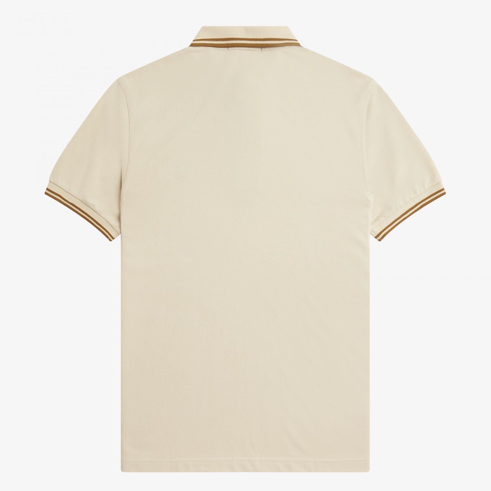 Fred Perry Twin-Tipped Shirt — Oatmeal / Dark Caramel / Dark Caramel - Public Mercantile