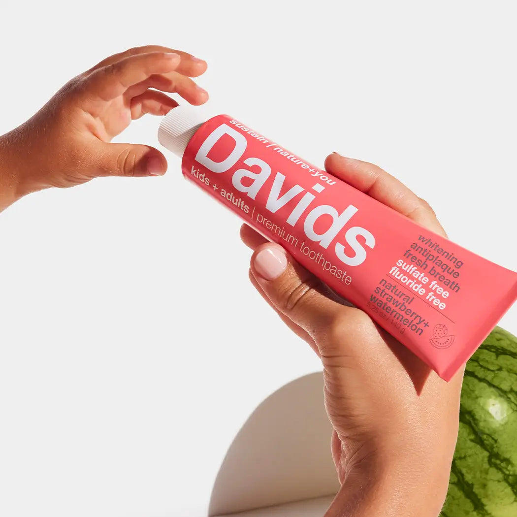 Davids Kids+Adults Premium Toothpaste | Strawberry Watermelon