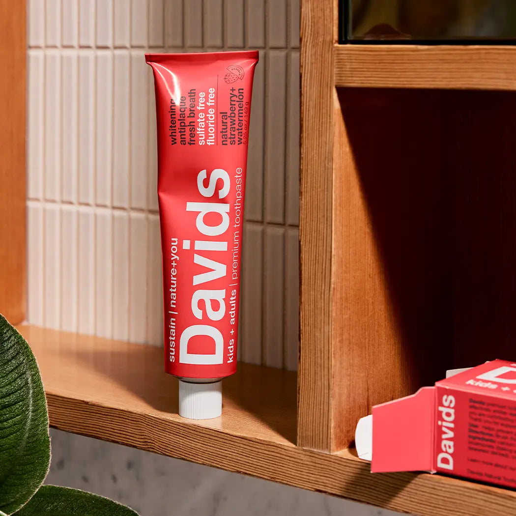 Davids Kids+Adults Premium Toothpaste | Strawberry Watermelon