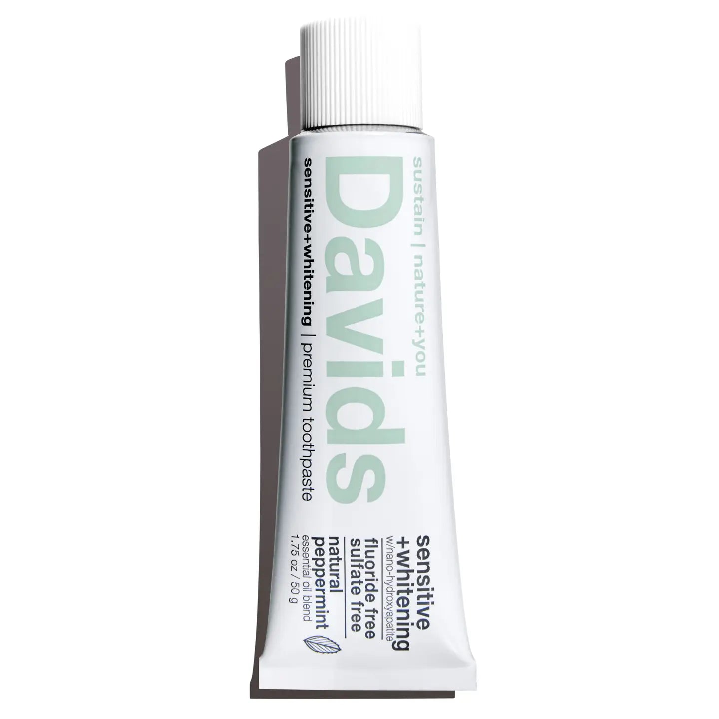 Davids Sensitive+Whitening Nano-Hydroxyapatite Premium Toothpaste | Peppermint travel size