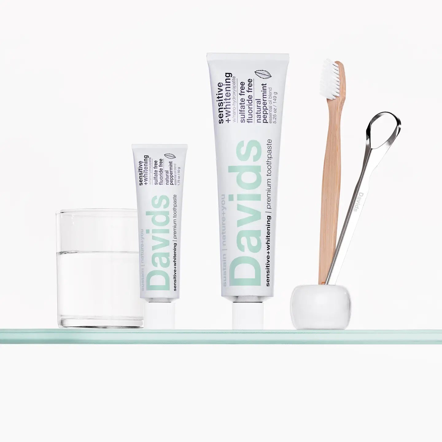 Davids Sensitive+Whitening Nano-Hydroxyapatite Premium Toothpaste | Peppermint travel size