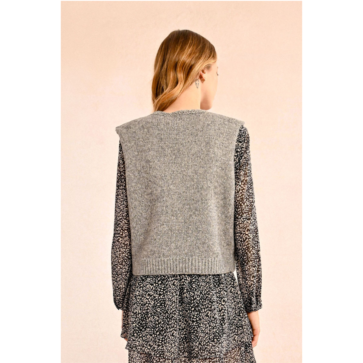 Sleeveless Sweater — Ash Grey