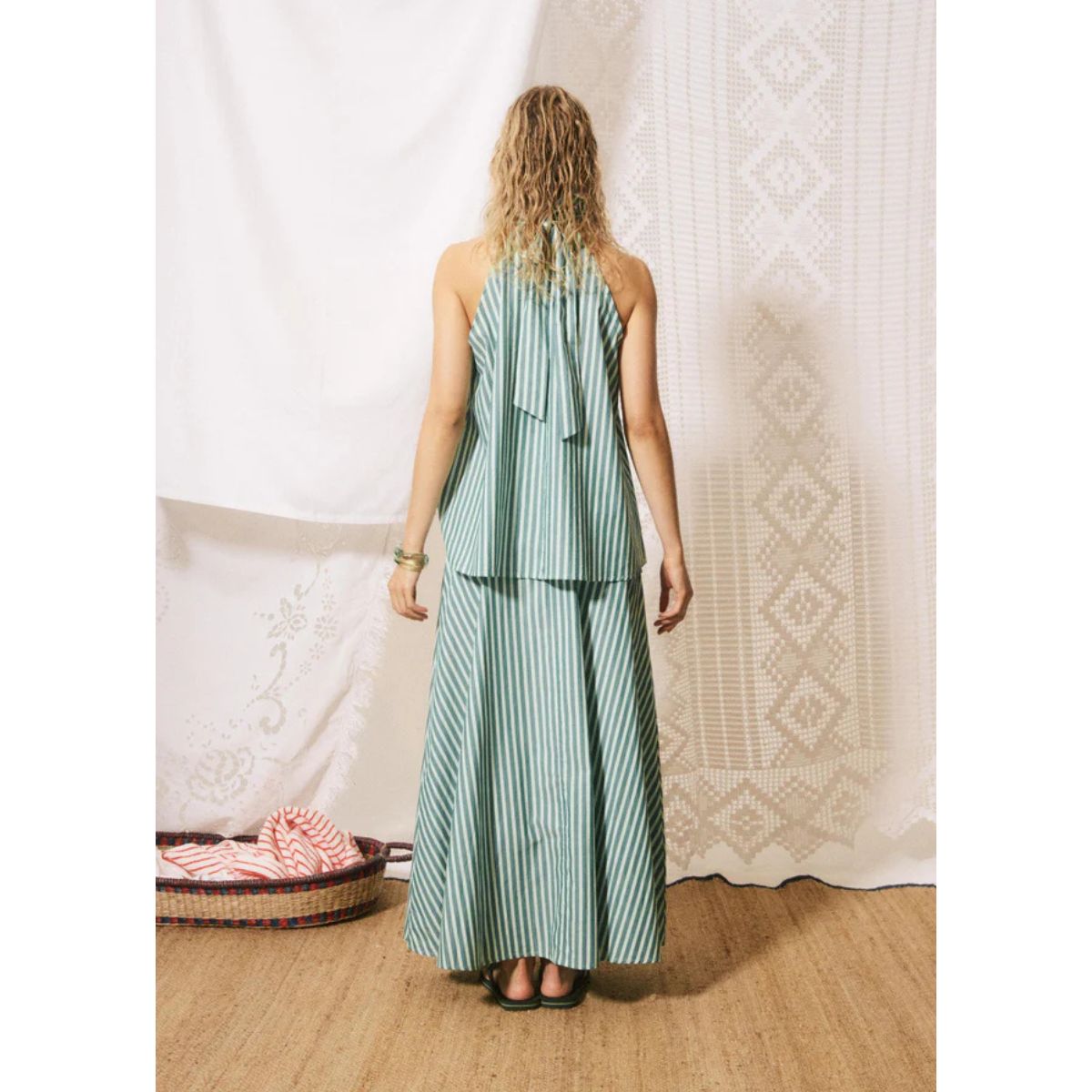 FRNCH Carmine Skirt — Shore Green - Public Mercantile