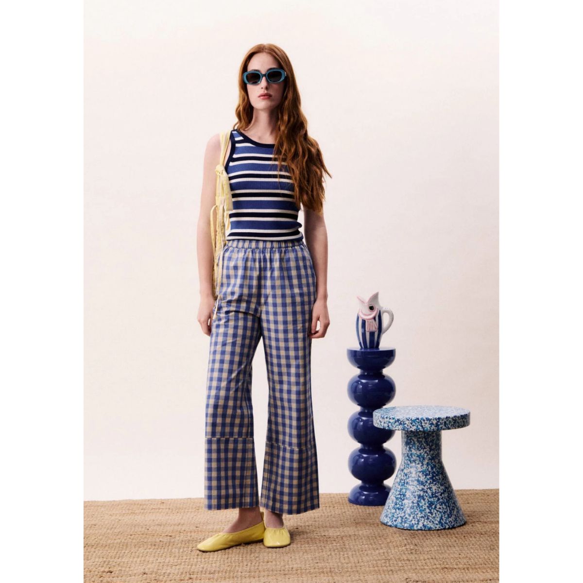 FRNCH Ceruleen Knit Tank — Navy Blue - Public Mercantile