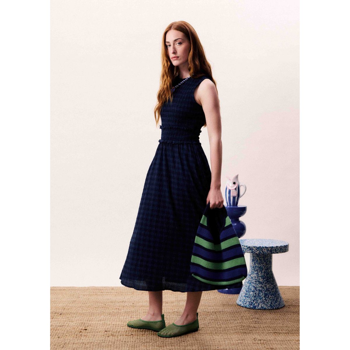 FRNCH Saquarema Dress — Navy Blue - Public Mercantile