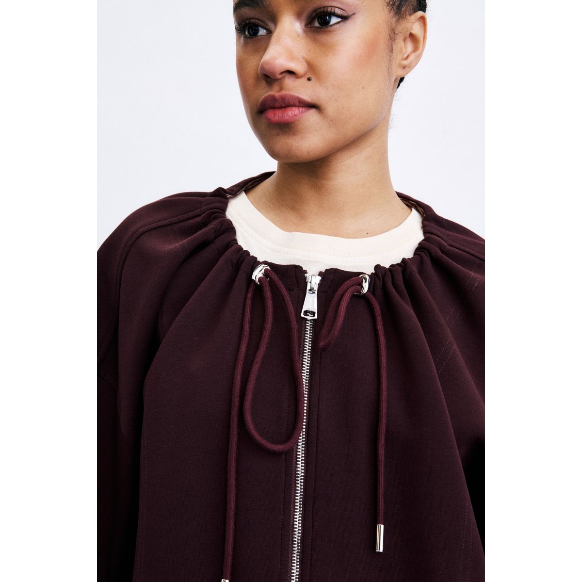 Robe à smocks rayée