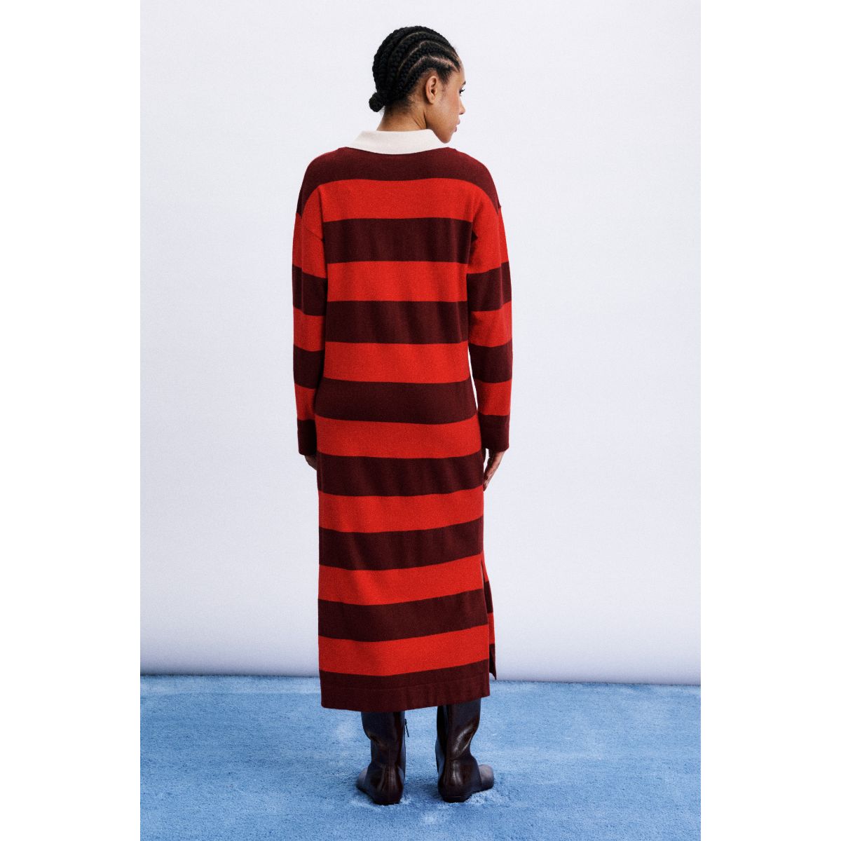 Robe à smocks rayée