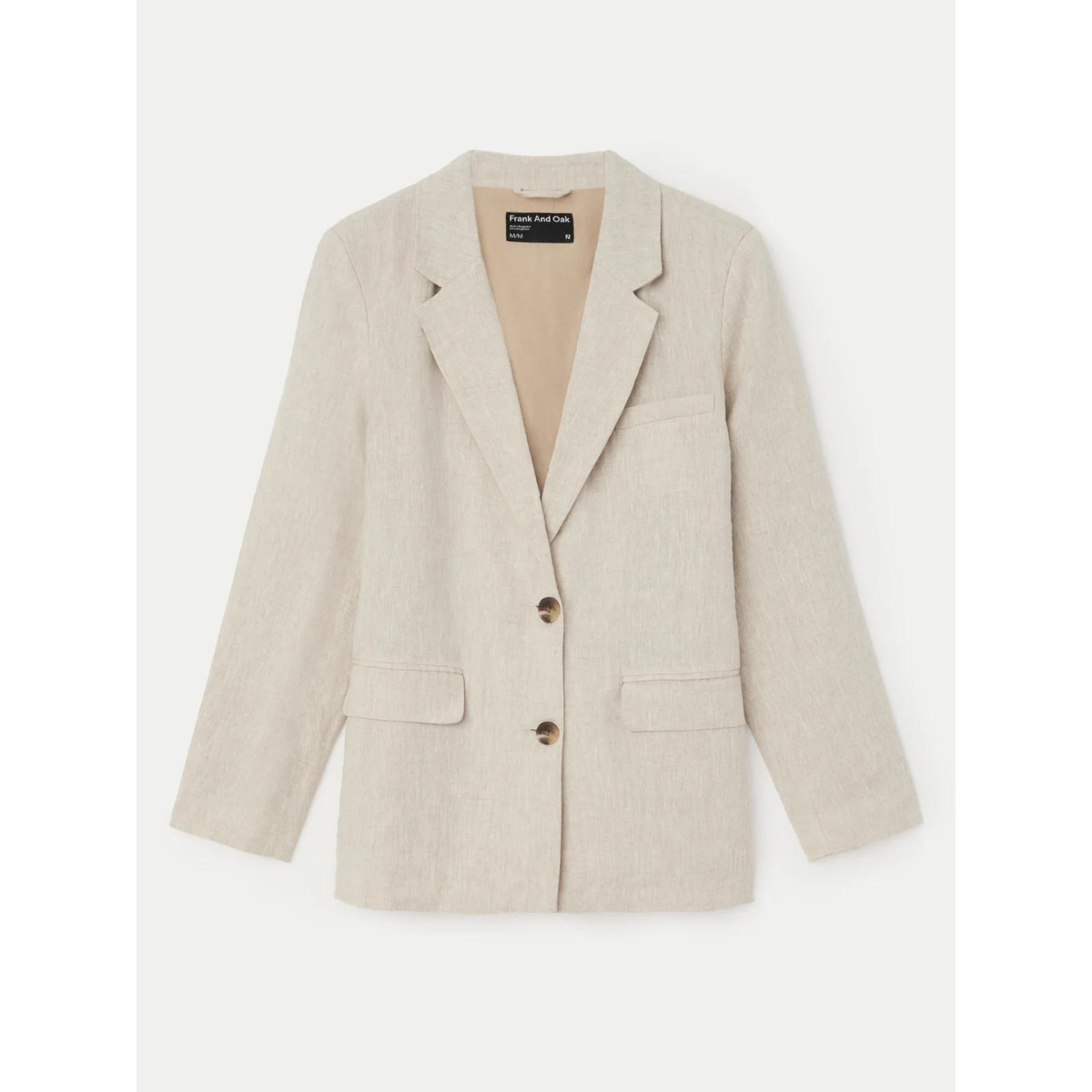 Frank And Oak Linen Blazer — Light Beige - Public Mercantile