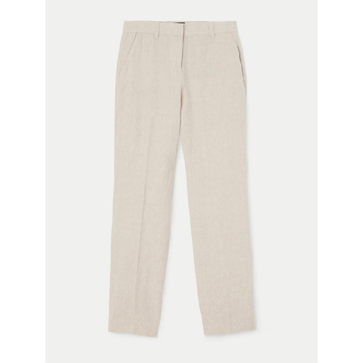 Frank And Oak Linen Straight Leg Pant — Light Beige - Public Mercantile
