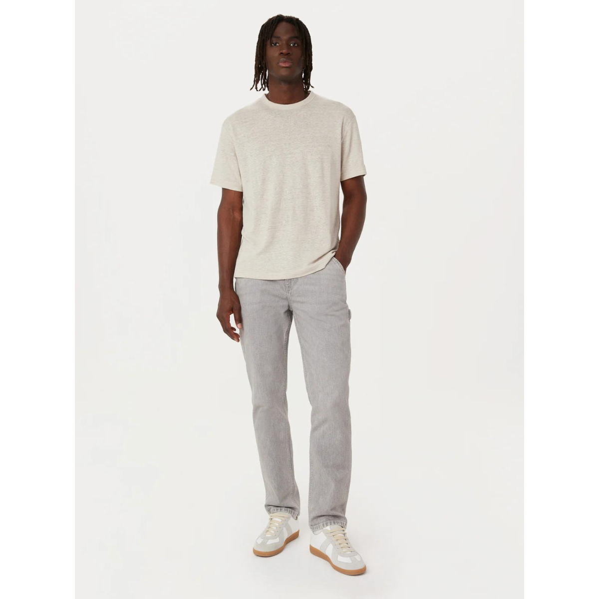 Frank And Oak Linen T — Moonlight - Public Mercantile