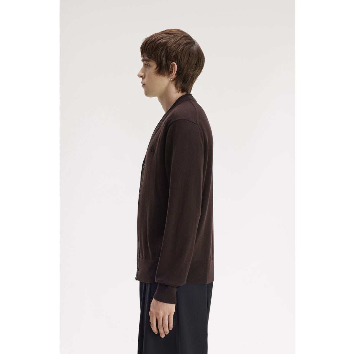 Fred Perry Classic Cardigan - Rich Brown