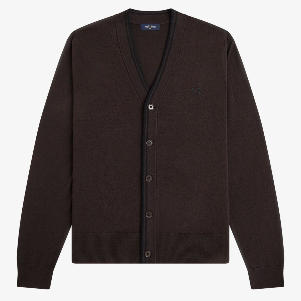Fred Perry Classic Cardigan - Rich Brown