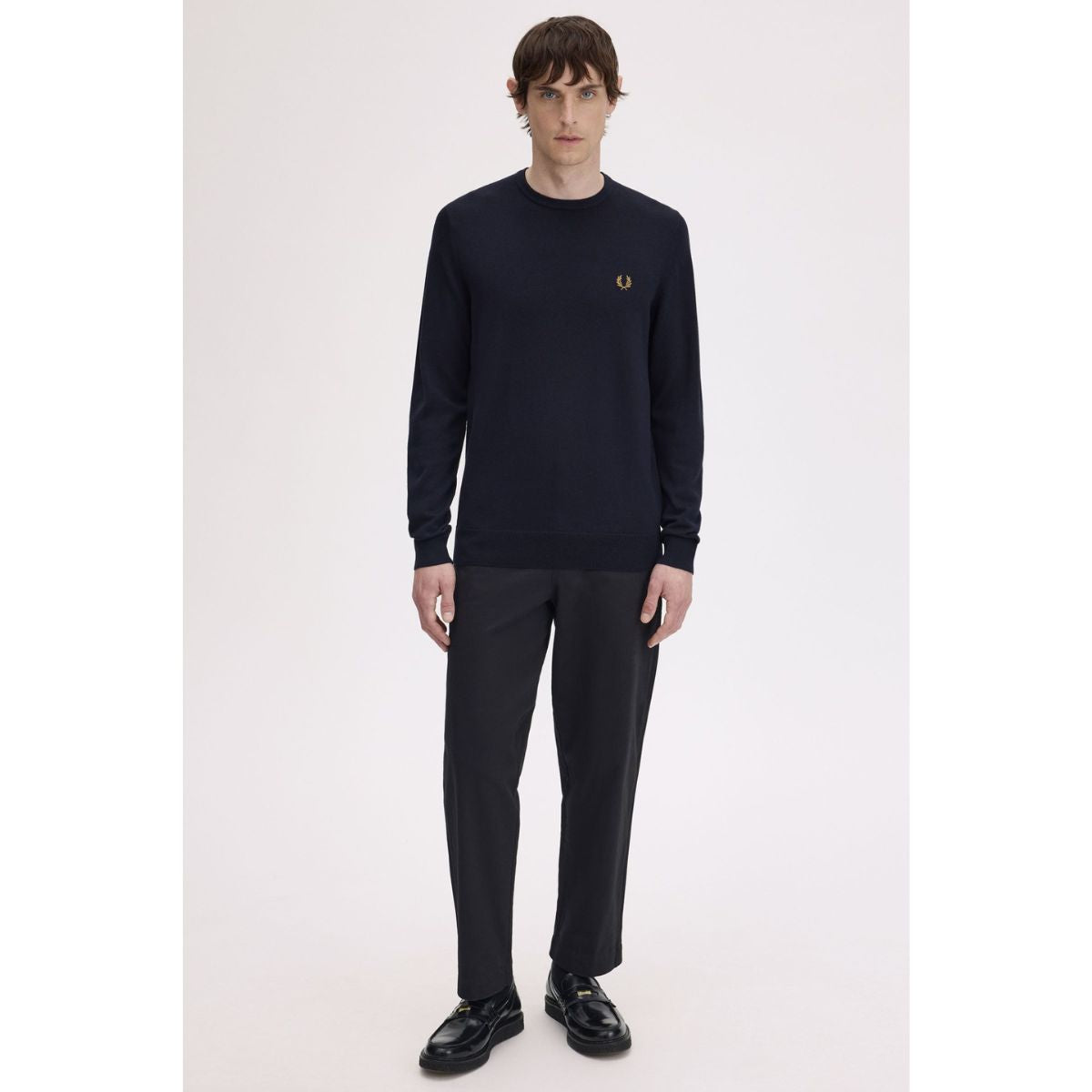 Fred Perry Classic Crewneck Sweater - Navy