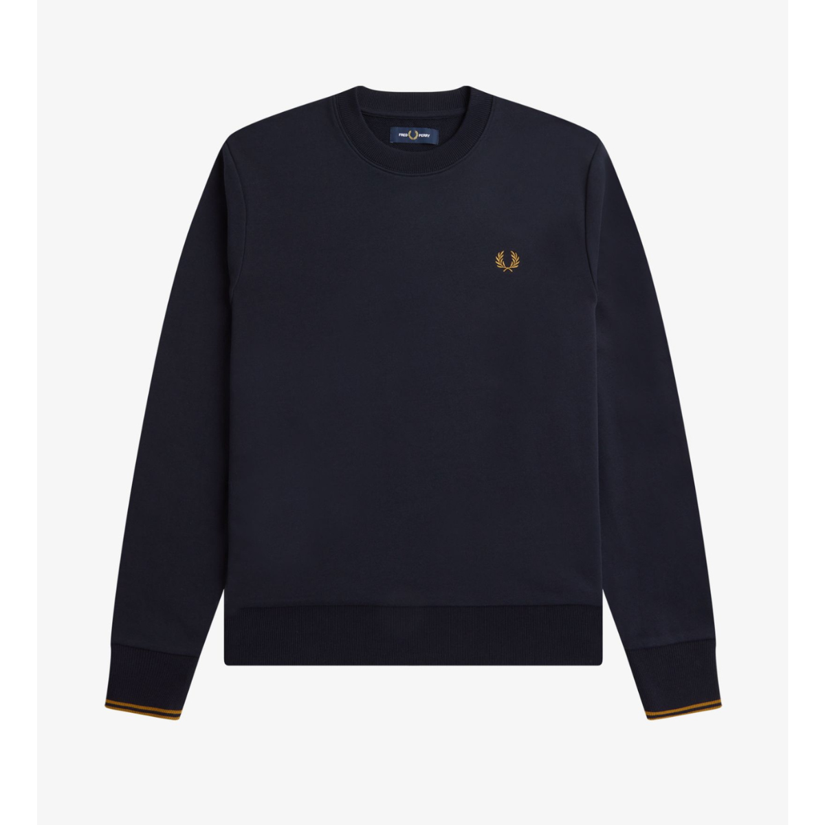 Fred Perry Crewneck Sweatshirt - Navy/Dark Caramel