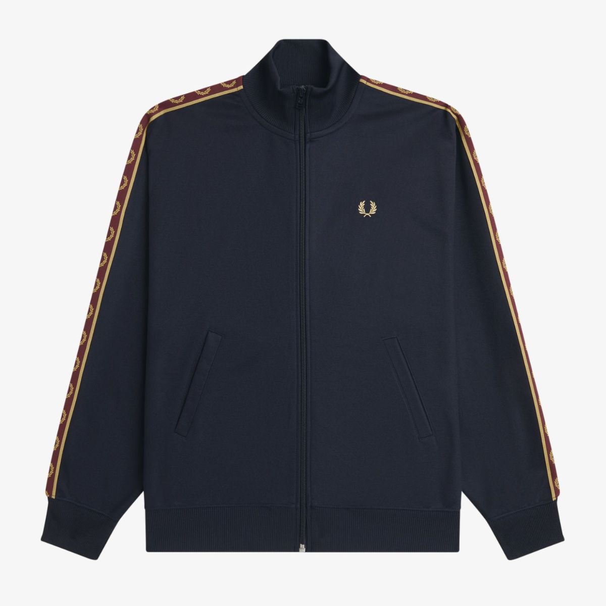 Fred Perry Taped Track Jacket — Navy - Public Mercantile