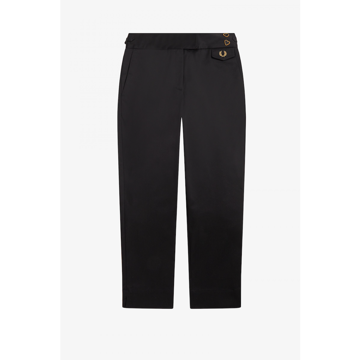 Fred Perry Amy Winehouse High-Waisted Trousers — Black - Public Mercantile