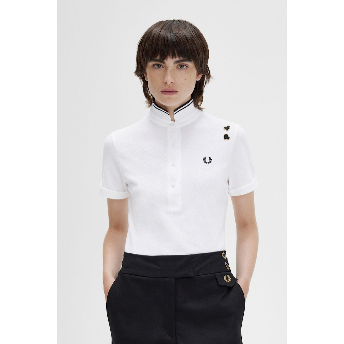 Fred Perry Amy Winehouse Shirt — White - Public Mercantile