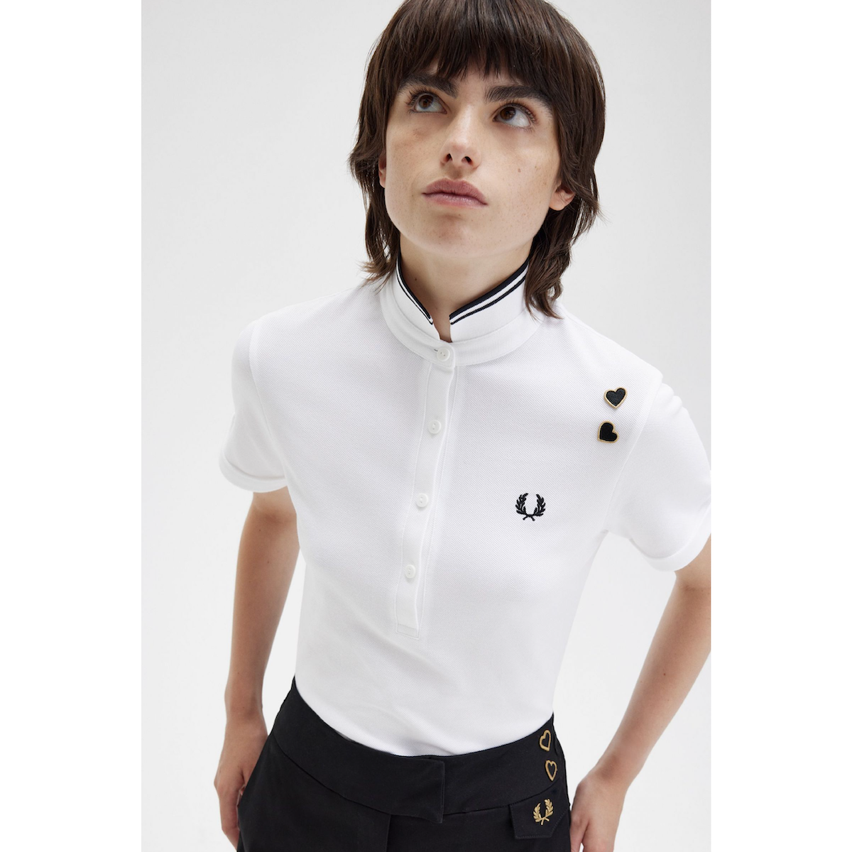 Fred Perry Amy Winehouse Shirt — White - Public Mercantile