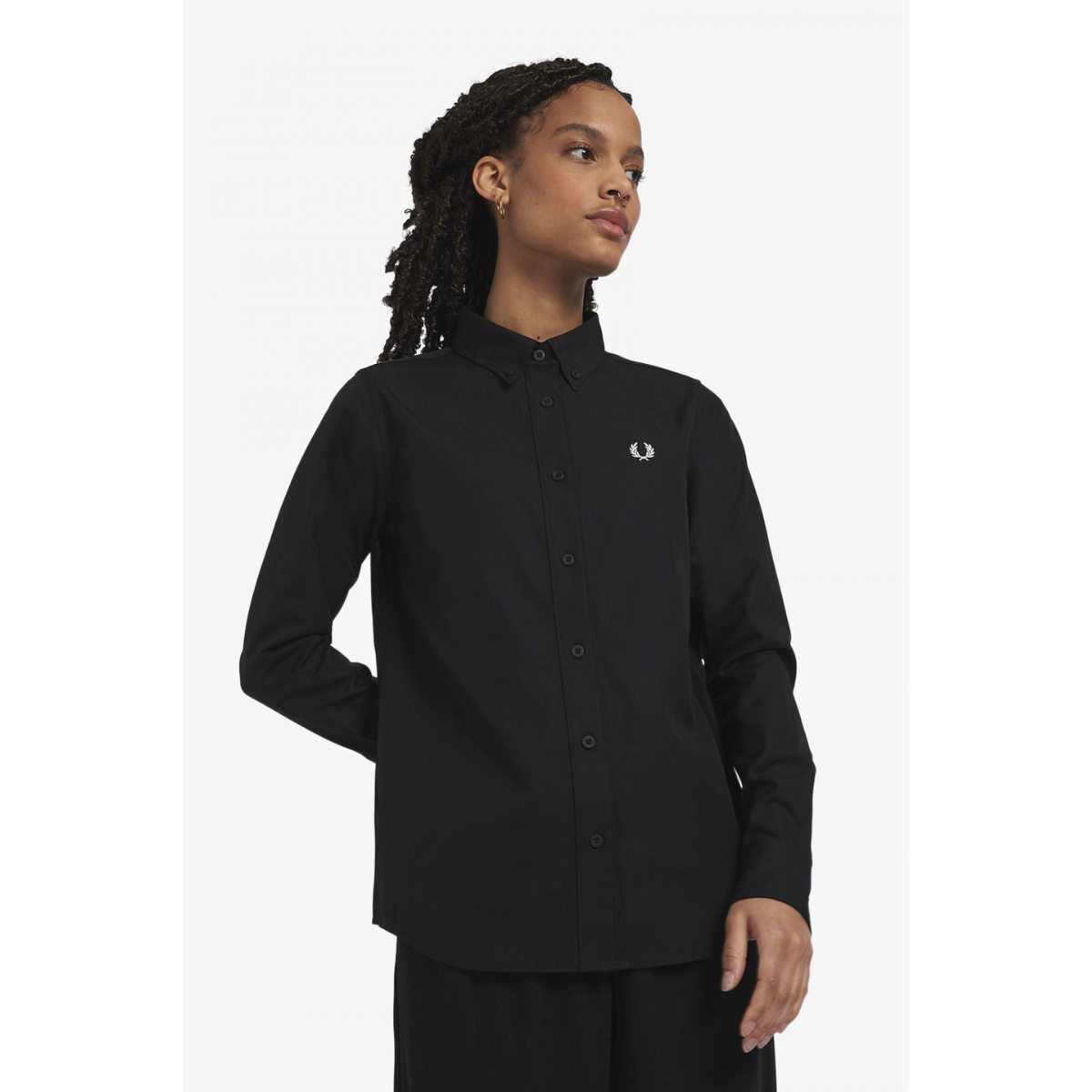 Fred Perry Button-Down Shirt - Black - Public Mercantile