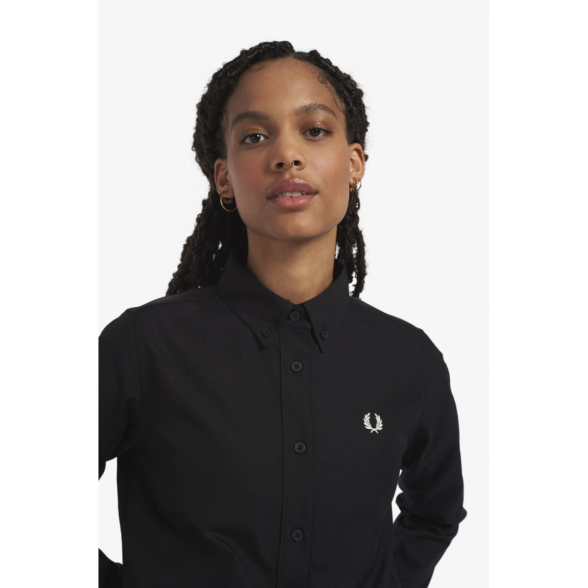 Fred Perry Button-Down Shirt - Black - Public Mercantile
