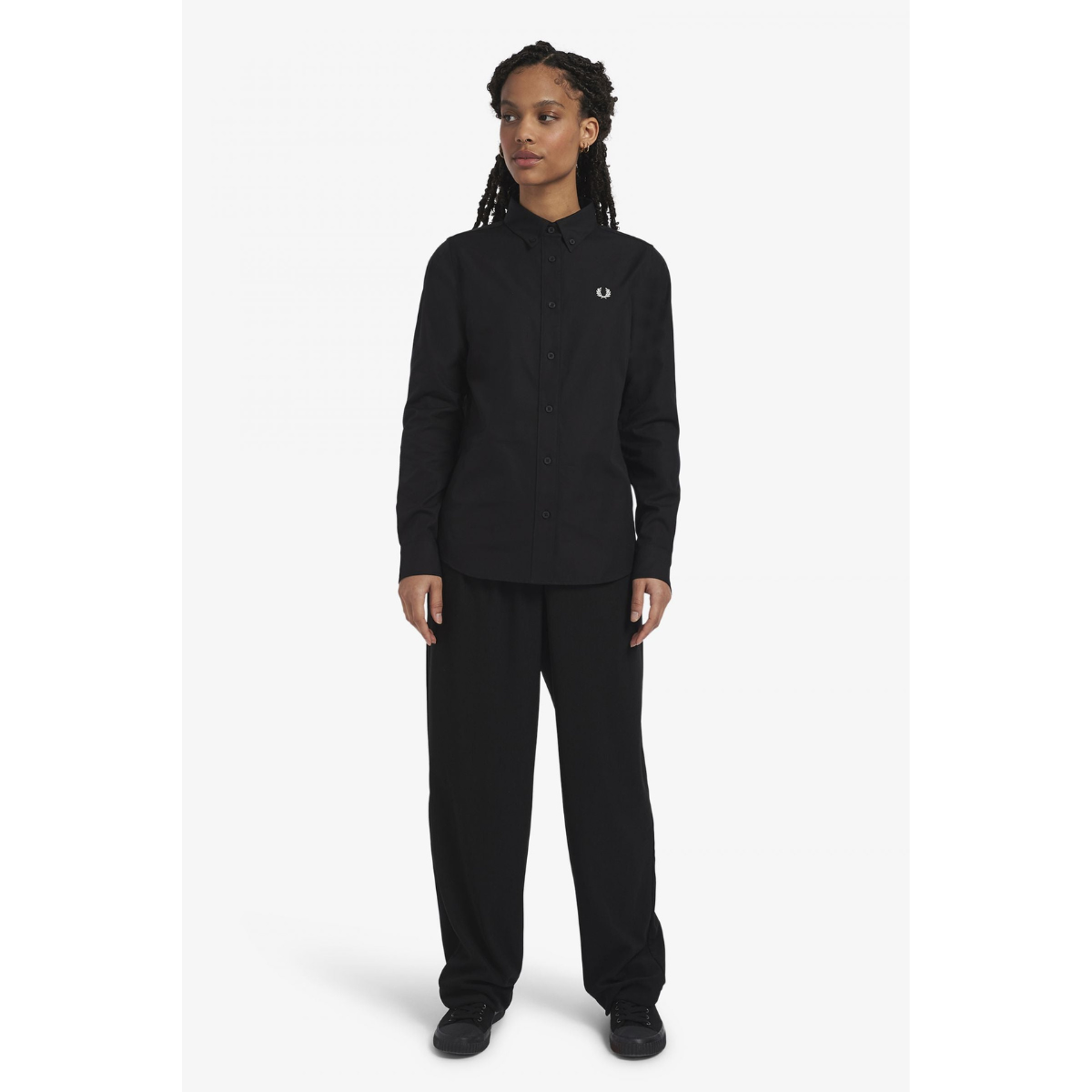 Fred Perry Button-Down Shirt - Black - Public Mercantile