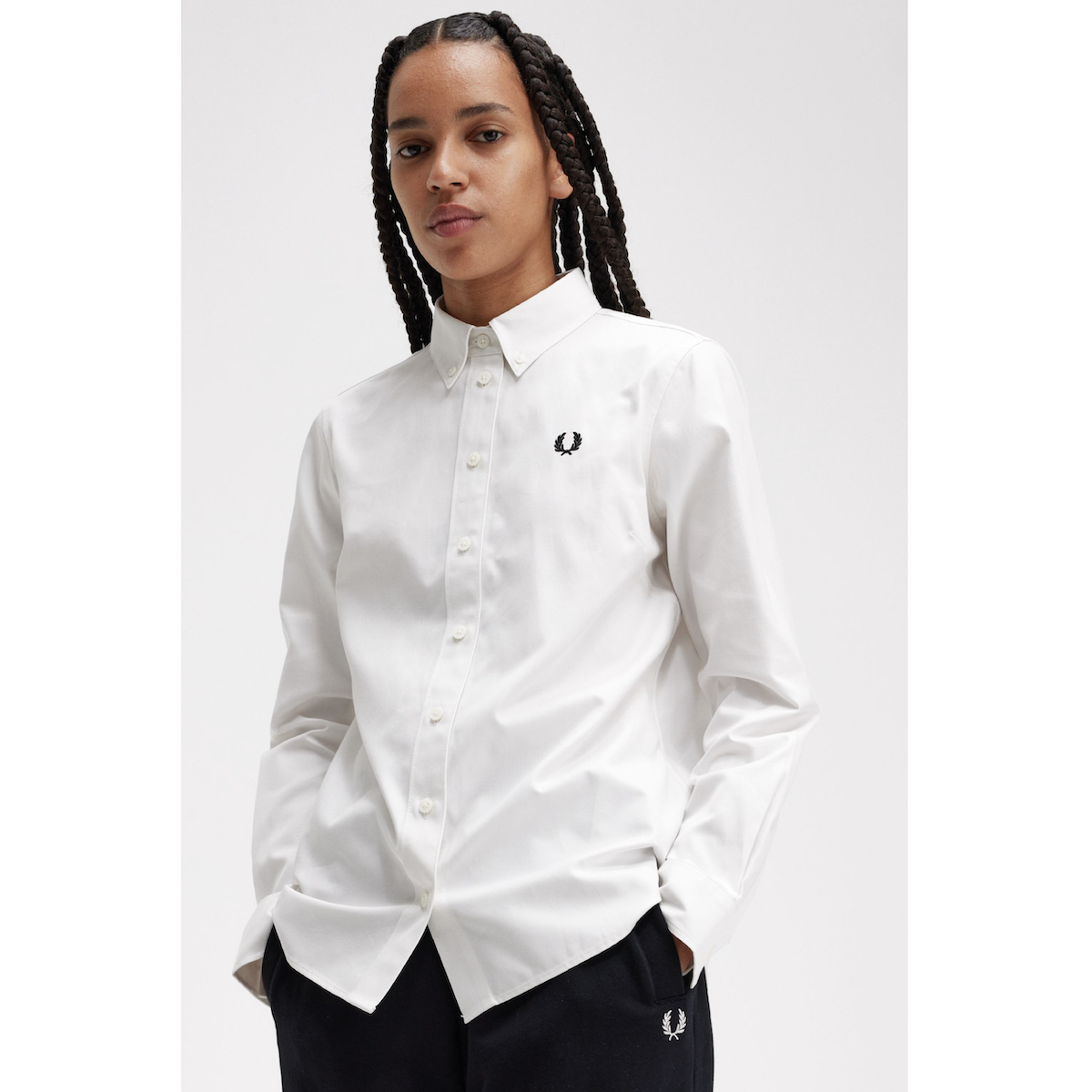 Fred Perry Button-Down Shirt - Snow White - Public Mercantile