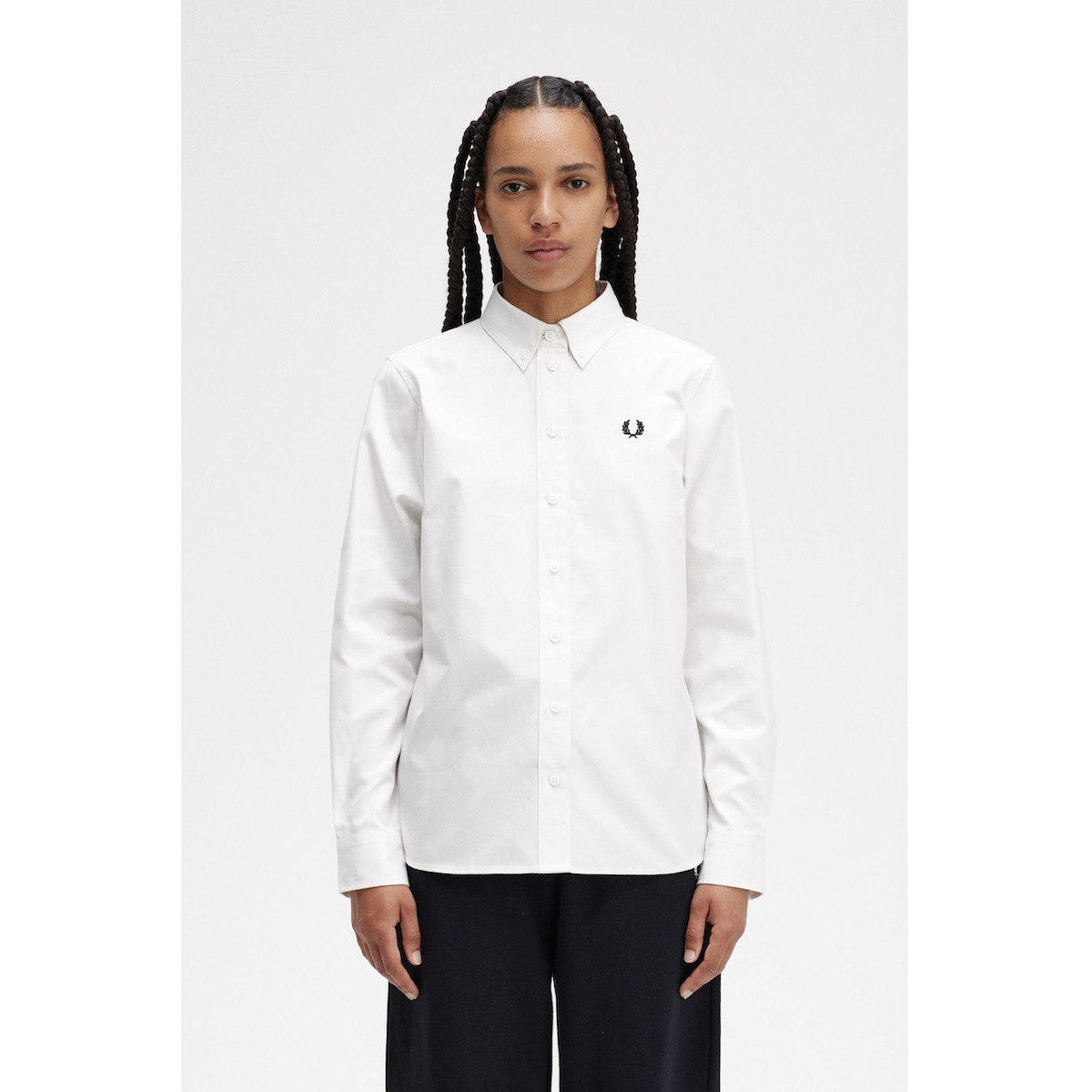 Fred Perry Button-Down Shirt - Snow White - Public Mercantile