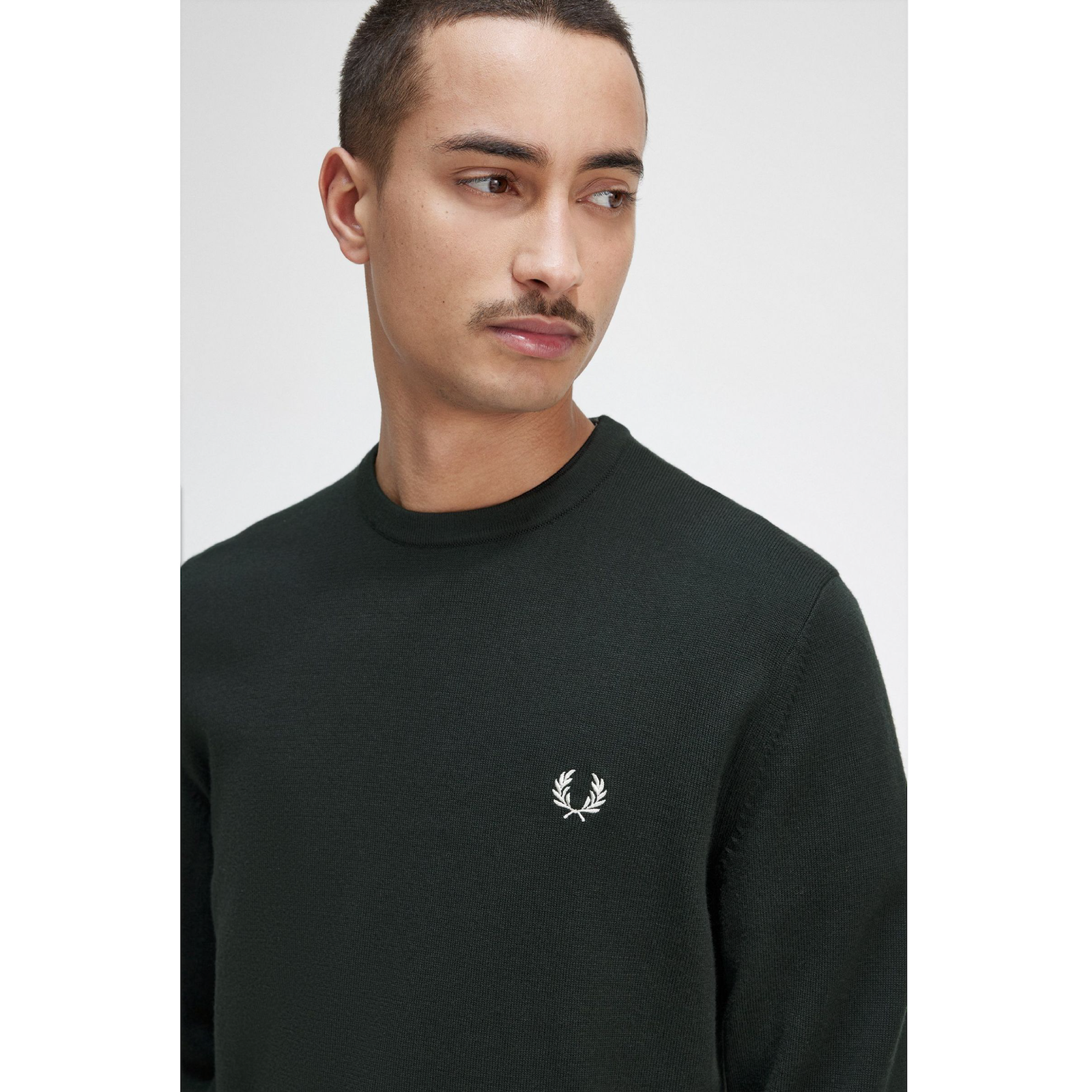 Fred Perry Classic Crewneck Sweater - Night Green - Public Mercantile