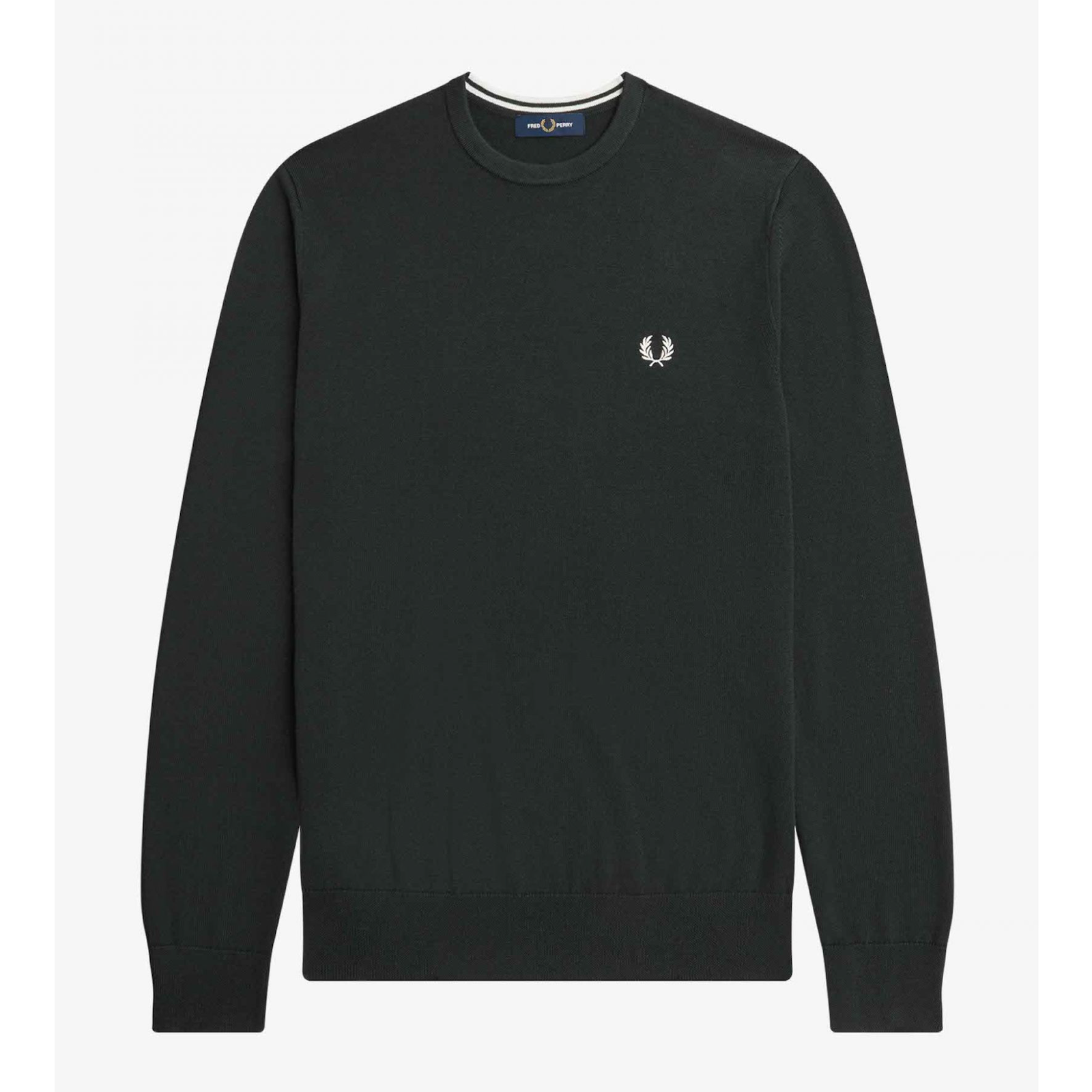Fred Perry Classic Crewneck Sweater - Night Green - Public Mercantile