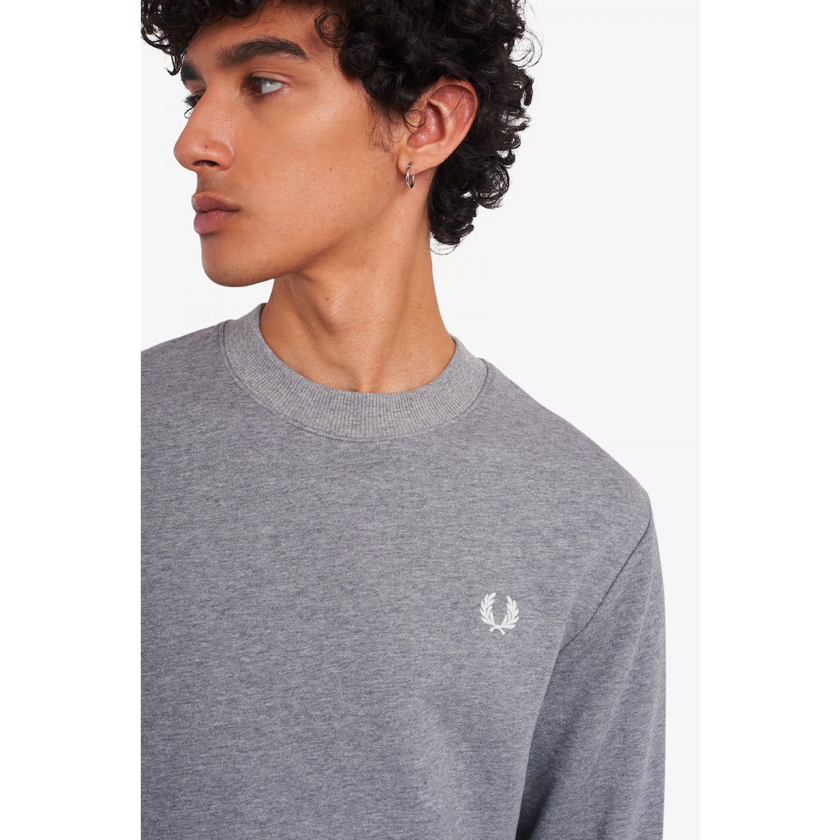 Fred Perry Crew Neck Sweatshirt — Steel Marl - Public Mercantile